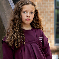 Rooie and Friends girls mauve sweatshirt with optical illusion graphic