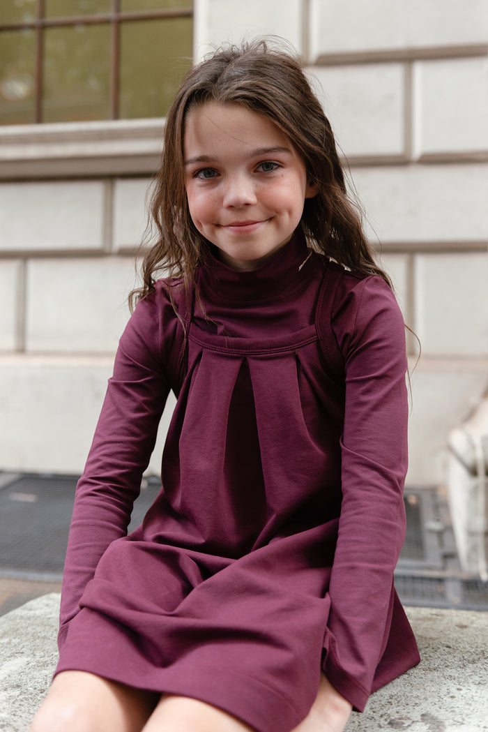 Mauve Logo Mock Neck