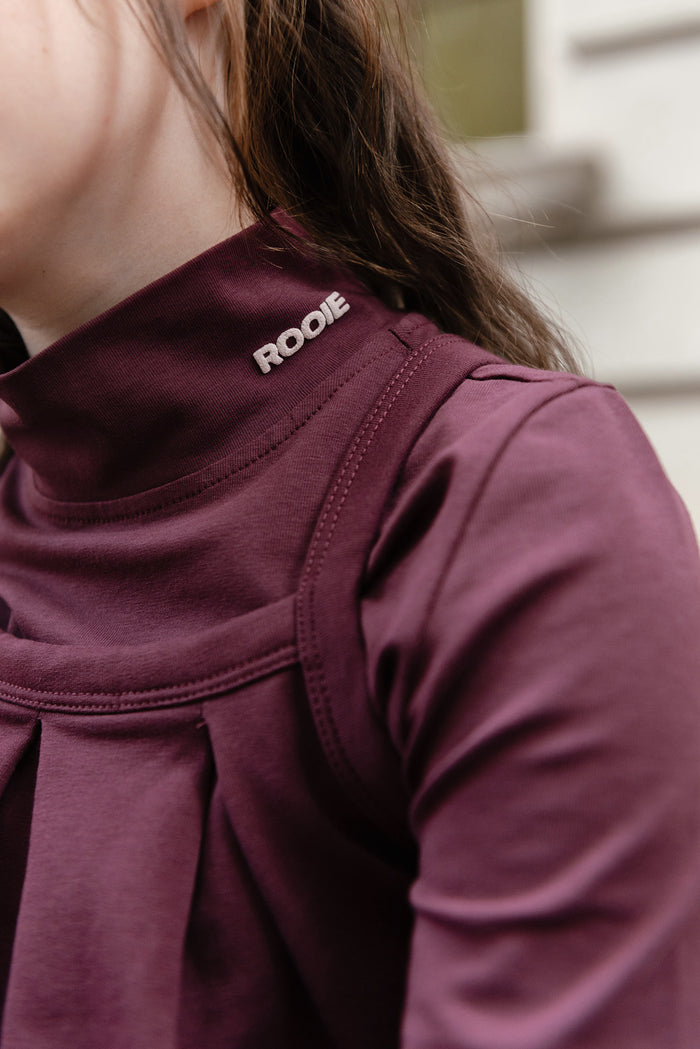 Mauve Logo Mock Neck