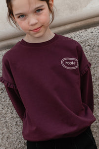 Mauve Ruffle Logo Sweatshirt