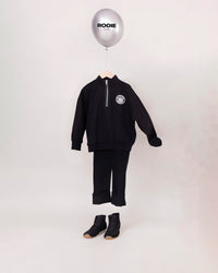 Black Robot Half-Zip Sweatshirt