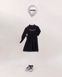 Black Studded Pinafore Dress
